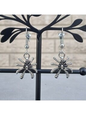 2/$10 Skull Spider Stainless Steel Earrings